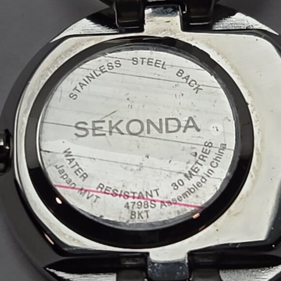 Womens Sekonda Seksy Silver Tone Crystals  4798S BKT Watch New Battery Art Deco - Picture 11 of 11